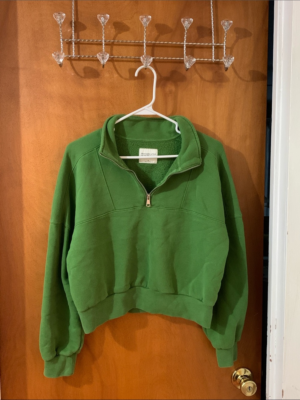 Abercrombie Quarter Zip Sweatshirt - Vibrant Green